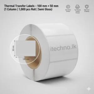 100x50MM Thermal Transfer Barcode Labels (1UP – 1000pcs, Semi Glossy)