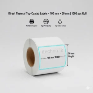100×50 mm | 1000 pcs (1UP / 1 Column) Direct Thermal Top-Coated Labels