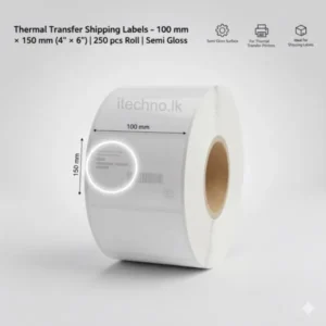 100x150MM Thermal Transfer Shipping Barcode Labels (1UP – 250/500pcs, Semi Glossy)